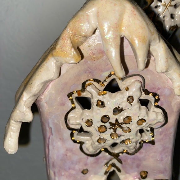 Christmas Vintage Snowflake Tower House Heather Goldminc Ceramic Art Clayworks - Picture 7 of 16